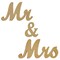 Wrapables Mr &#x26; Mrs Elegant Wooden Letter Wedding Sign, Party Decoration for Photos and Table